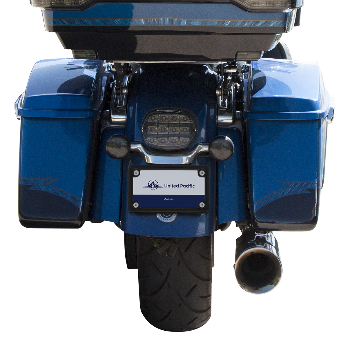 Black Motorcycle License Plate Frame - Thumbnail 3