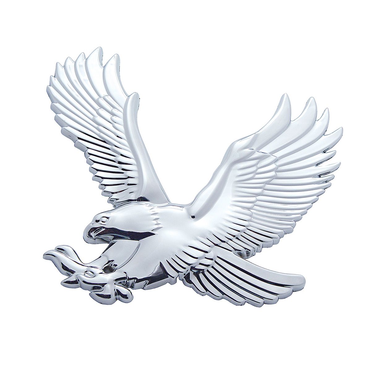 Chrome Plastic 3D Eagle Accent - Face Left