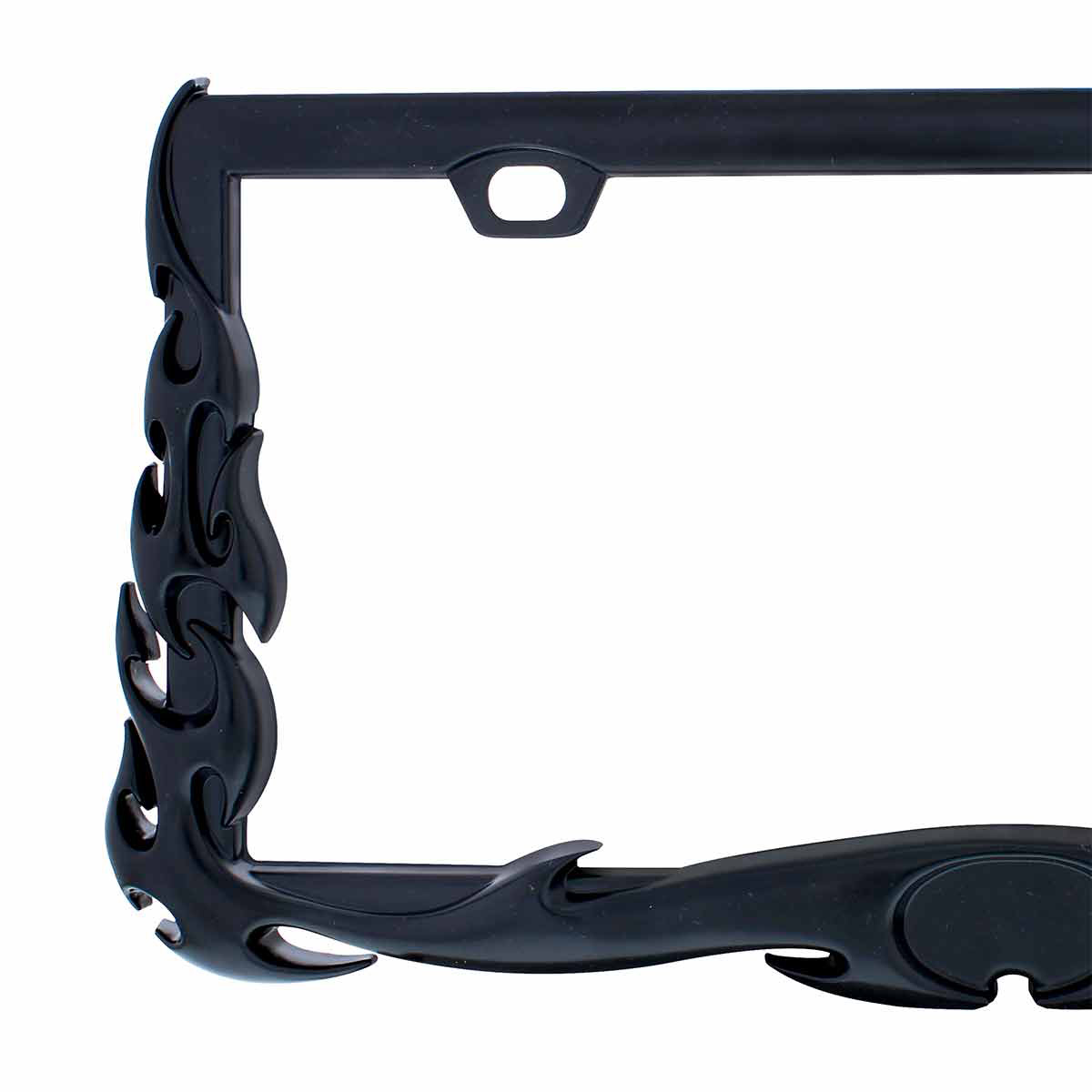 Flame License Plate Frame - Black - Thumbnail 2