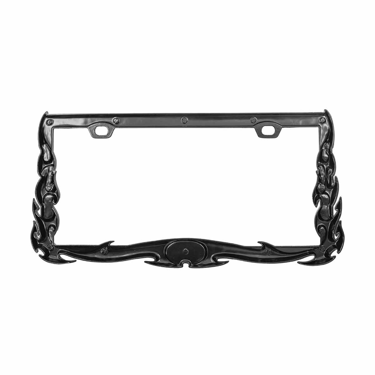 Flame License Plate Frame - Black - Thumbnail 4