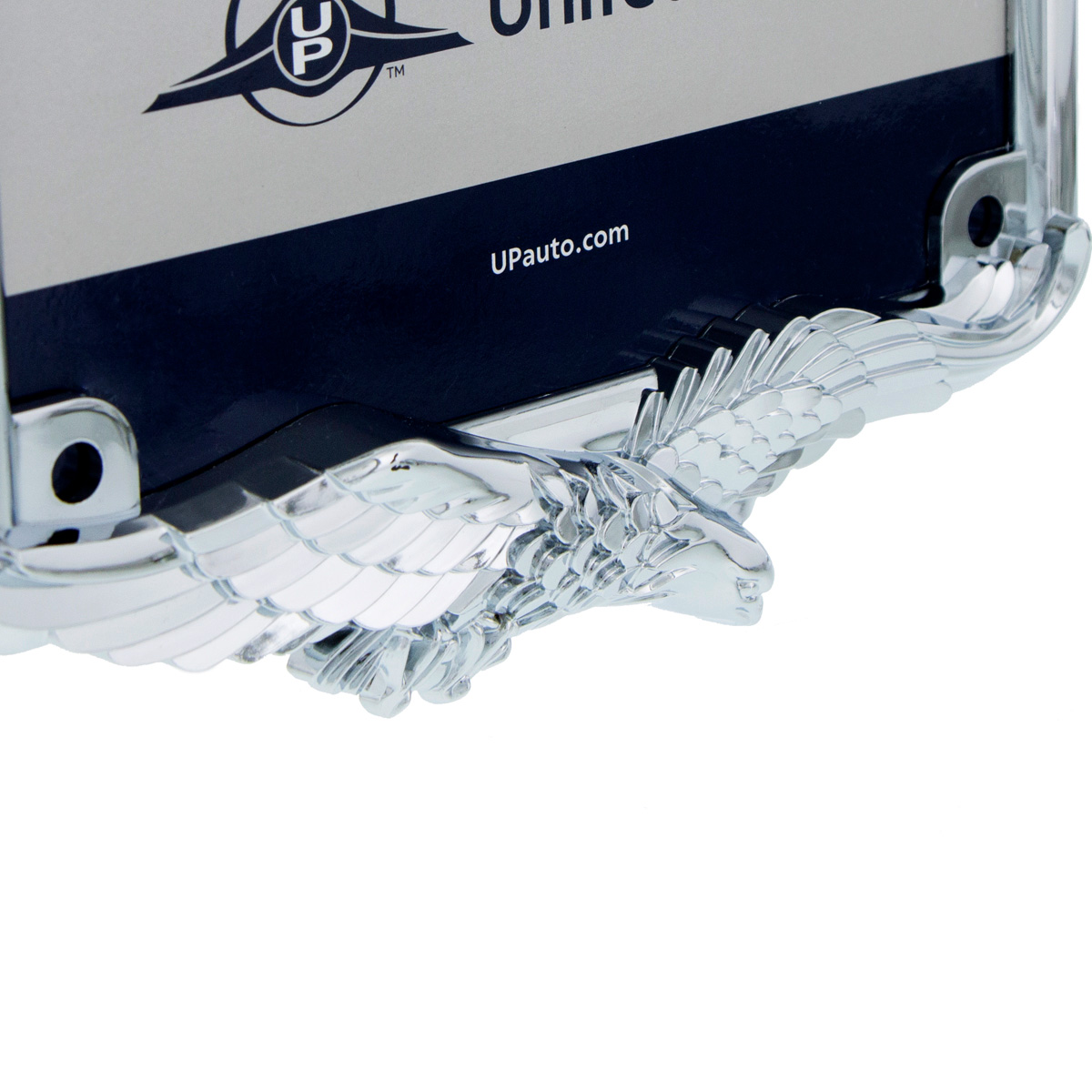 Eagle Motorcycle License Plate Frame - Chrome - Thumbnail 4