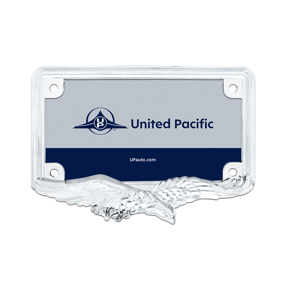 Eagle Motorcycle License Plate Frame - Chrome - Thumbnail 9