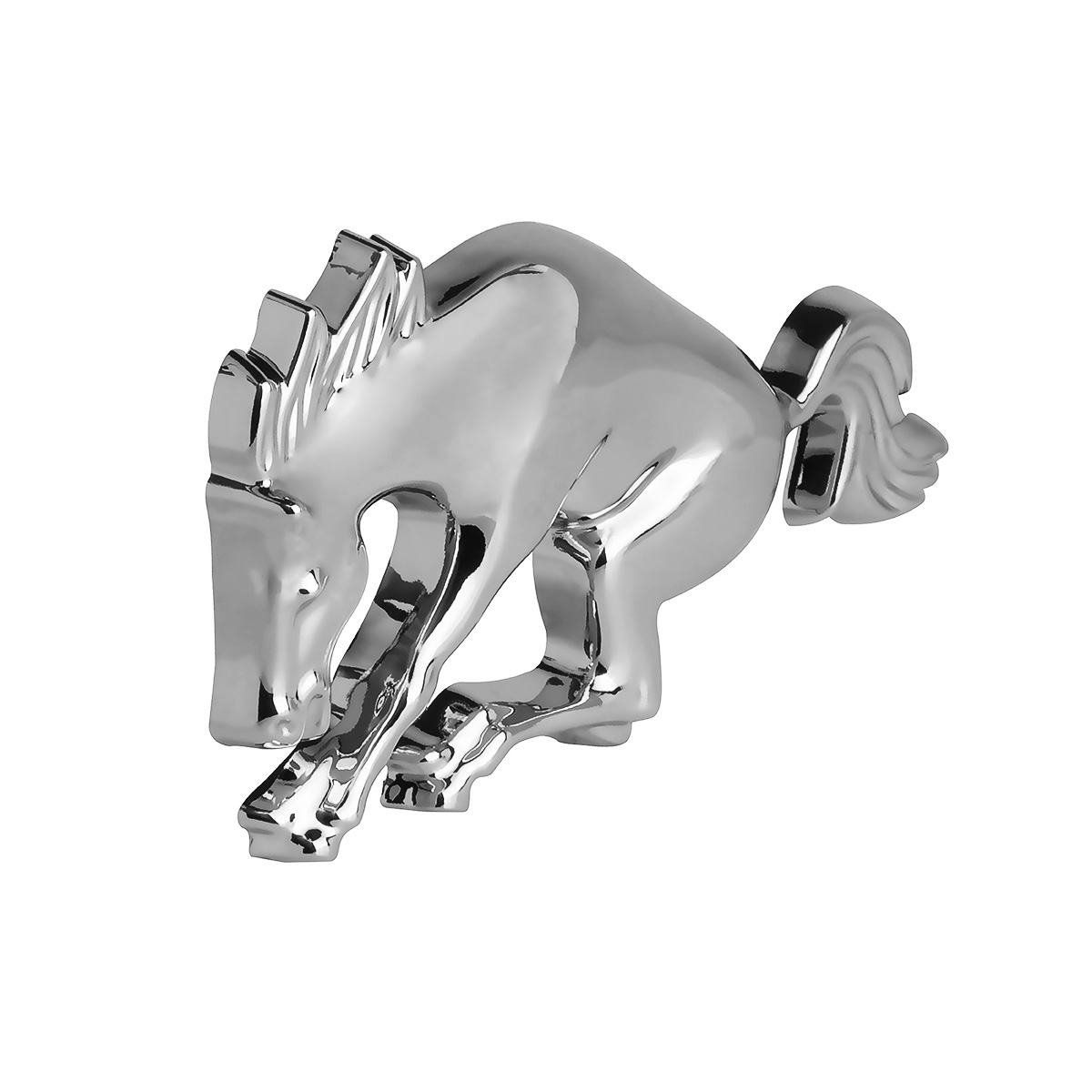 Plastic Bucking Horse Emblem - Chrome - Thumbnail 2