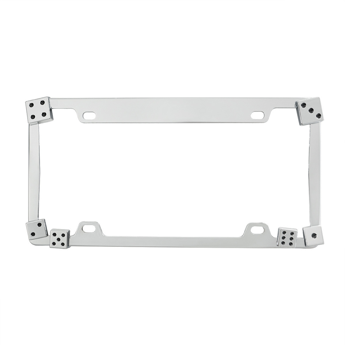 Dice License Plate Frame - Chrome - Thumbnail 5