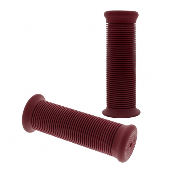 Red Motorcycle Rubber Grip Set - 1" or 1-1/8" (25/28mm) (Bulk) (Pair)