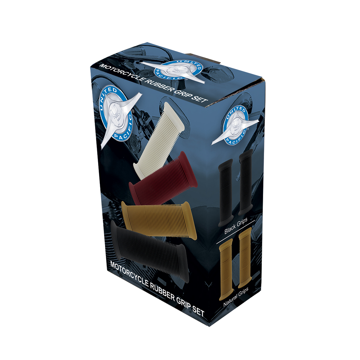 Red Motorcycle Rubber Grip Set - 7/8" or 1" (22/25mm) (Pair) - Thumbnail 3