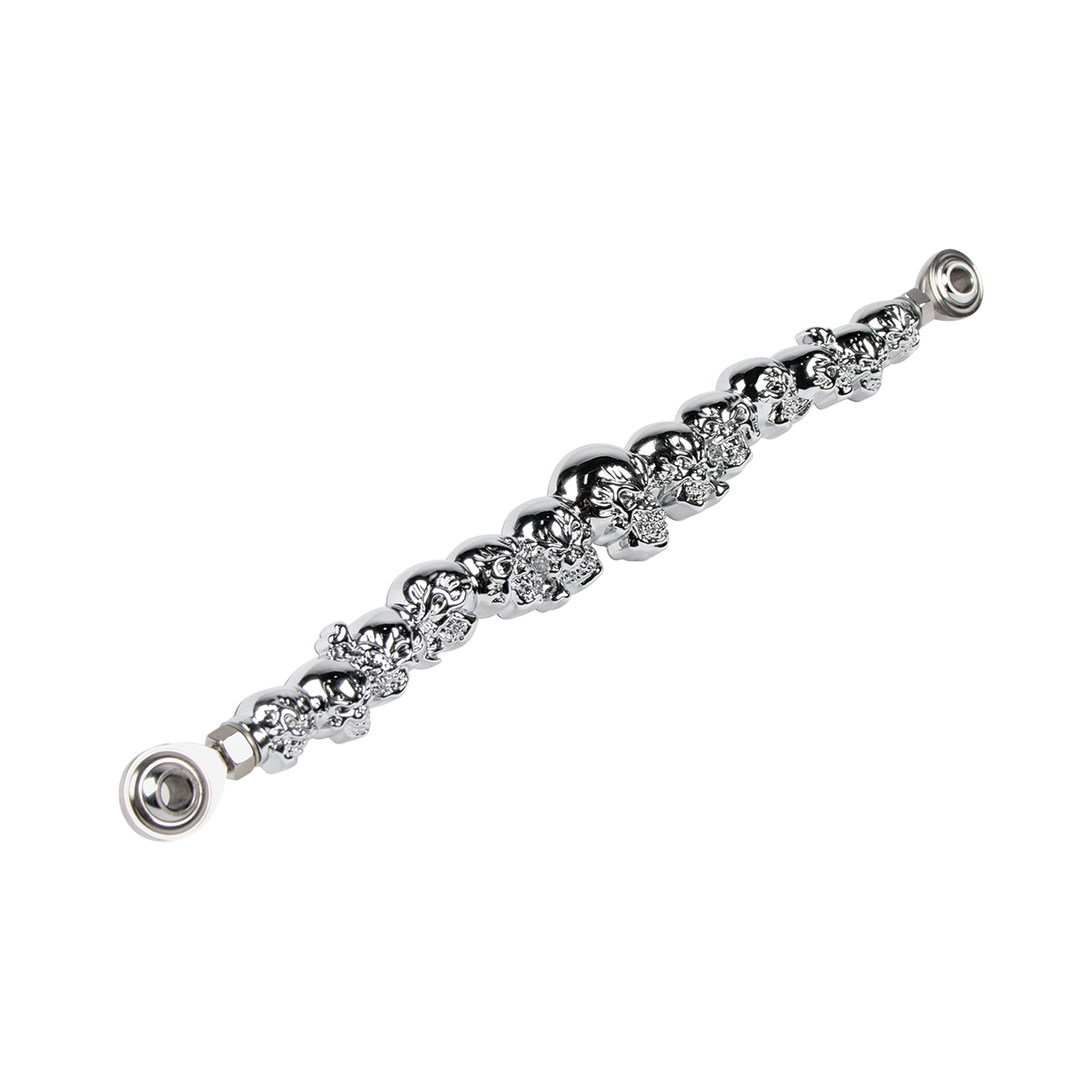 Chrome Skull Shift Linkage For Harley Motorcycle - Thumbnail 2