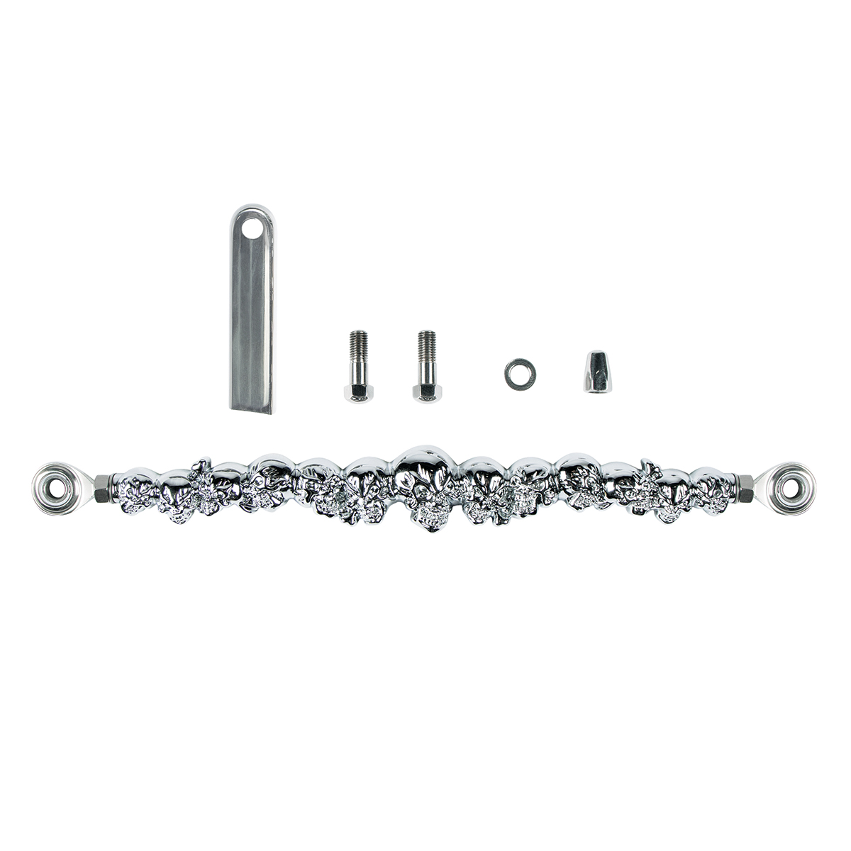 Chrome Skull Shift Linkage For Harley Motorcycle - Thumbnail 3