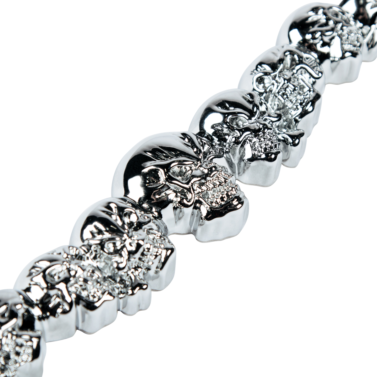 Chrome Skull Shift Linkage For Harley Motorcycle - Thumbnail 4