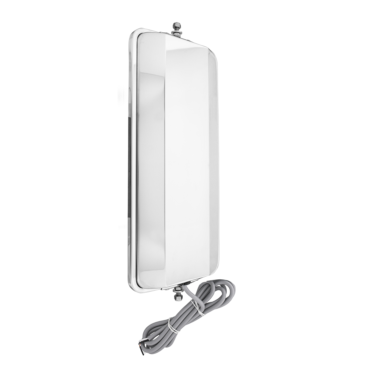 7" X 16" 430 Stainless Steel West Coast Style Mirror With Convex Lower Mirror - Heated - Thumbnail 5