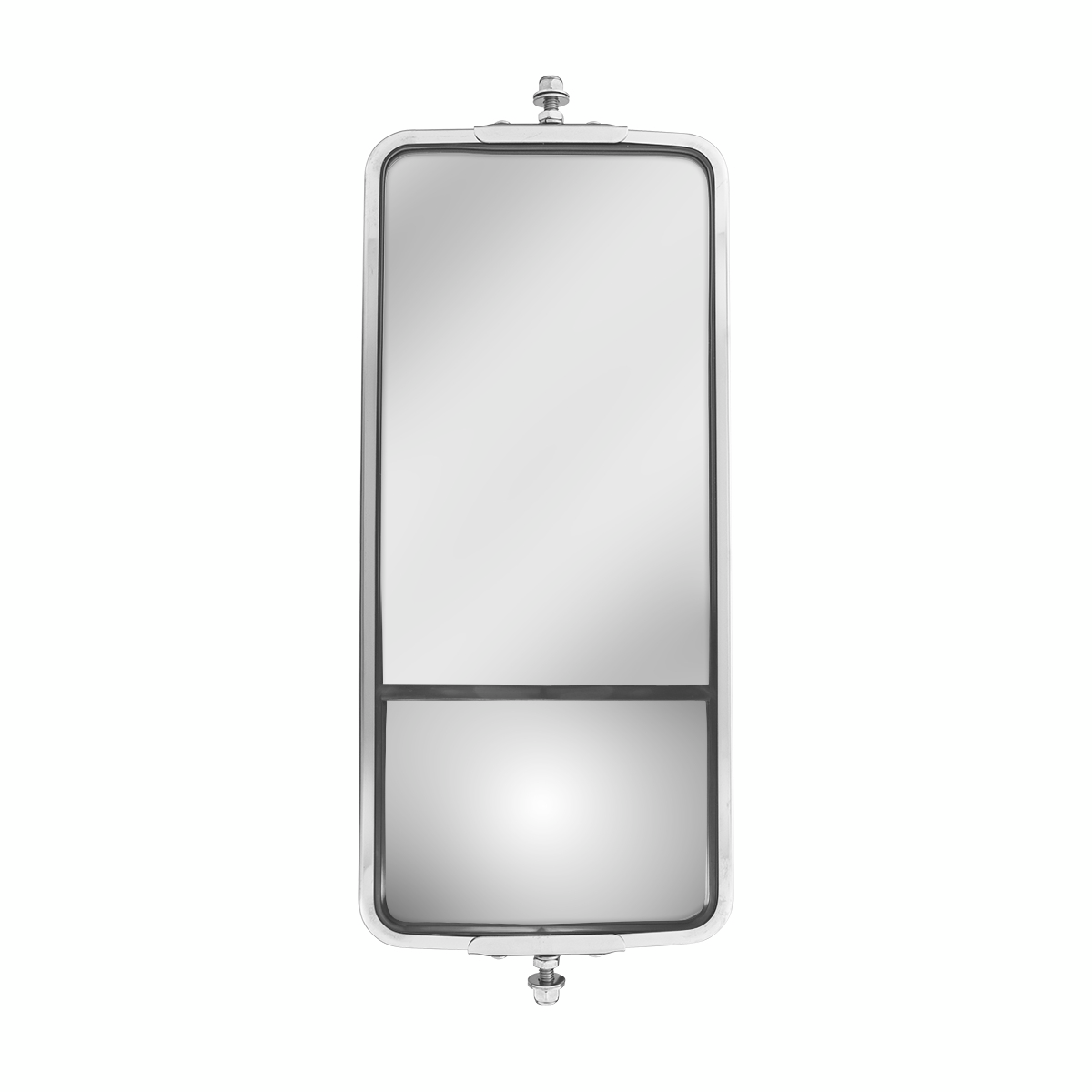 7" X 16" 430 Stainless Steel West Coast Style Mirror With Convex Lower Mirror - Non Heated - Thumbnail 9