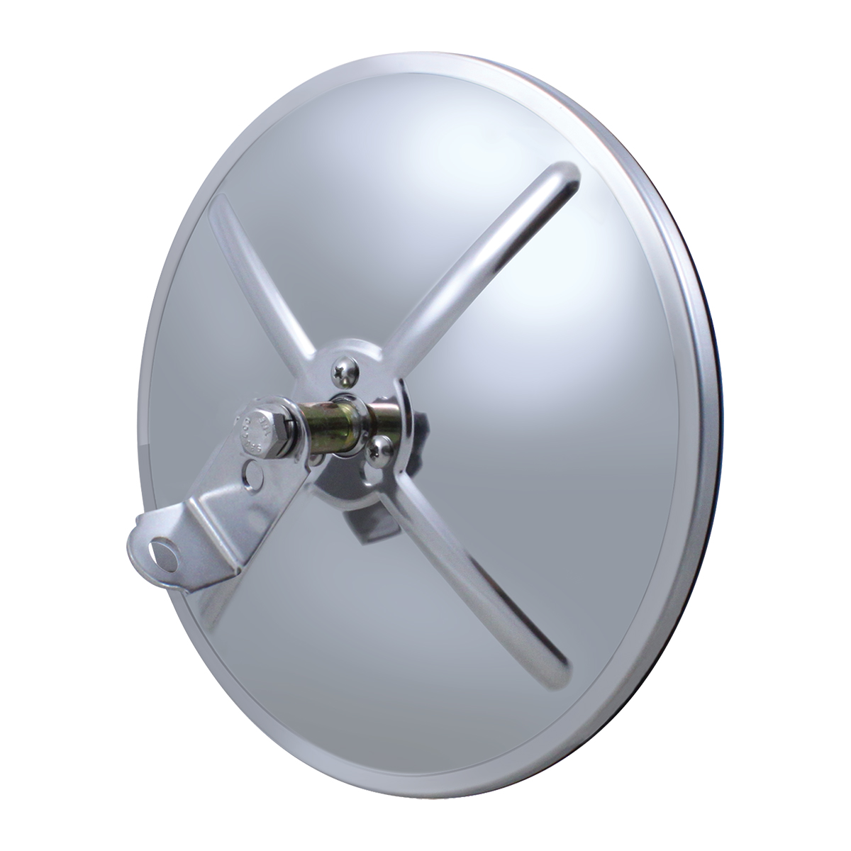 8-1/2" Chrome 320R Convex Mirror - Centered Mounting Stud - Thumbnail 3
