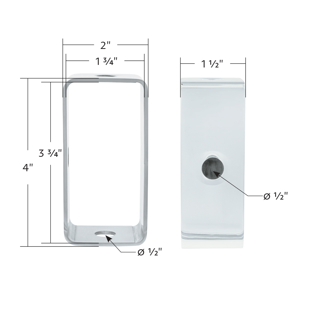 Stainless Steel Mirror Light Bracket (Bulk) - Thumbnail 5