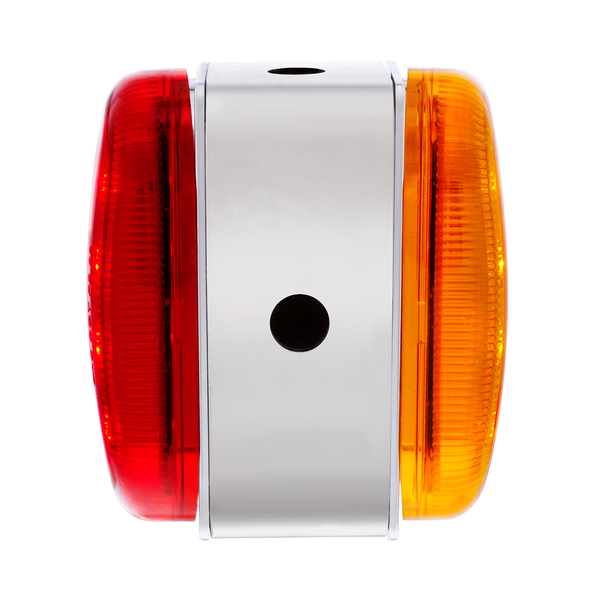 26 LED Dual Function Reflector Double Face Oval Light With SS Bracket - Amber & Red LED/Amber & Red Lens - Thumbnail 5