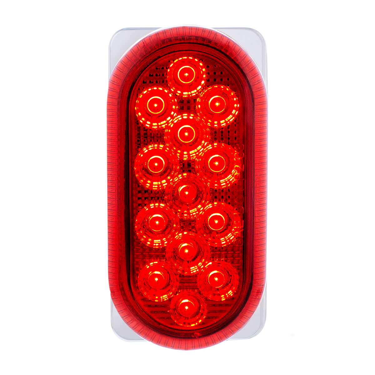 26 LED Dual Function Reflector Double Face Oval Light With SS Bracket - Amber & Red LED/Amber & Red Lens - Thumbnail 9