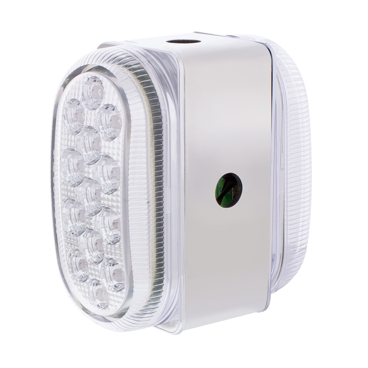 26 LED Dual Function Reflector Double Face Oval Light With SS Bracket - Amber & Red LED/Clear Lens - Thumbnail 2