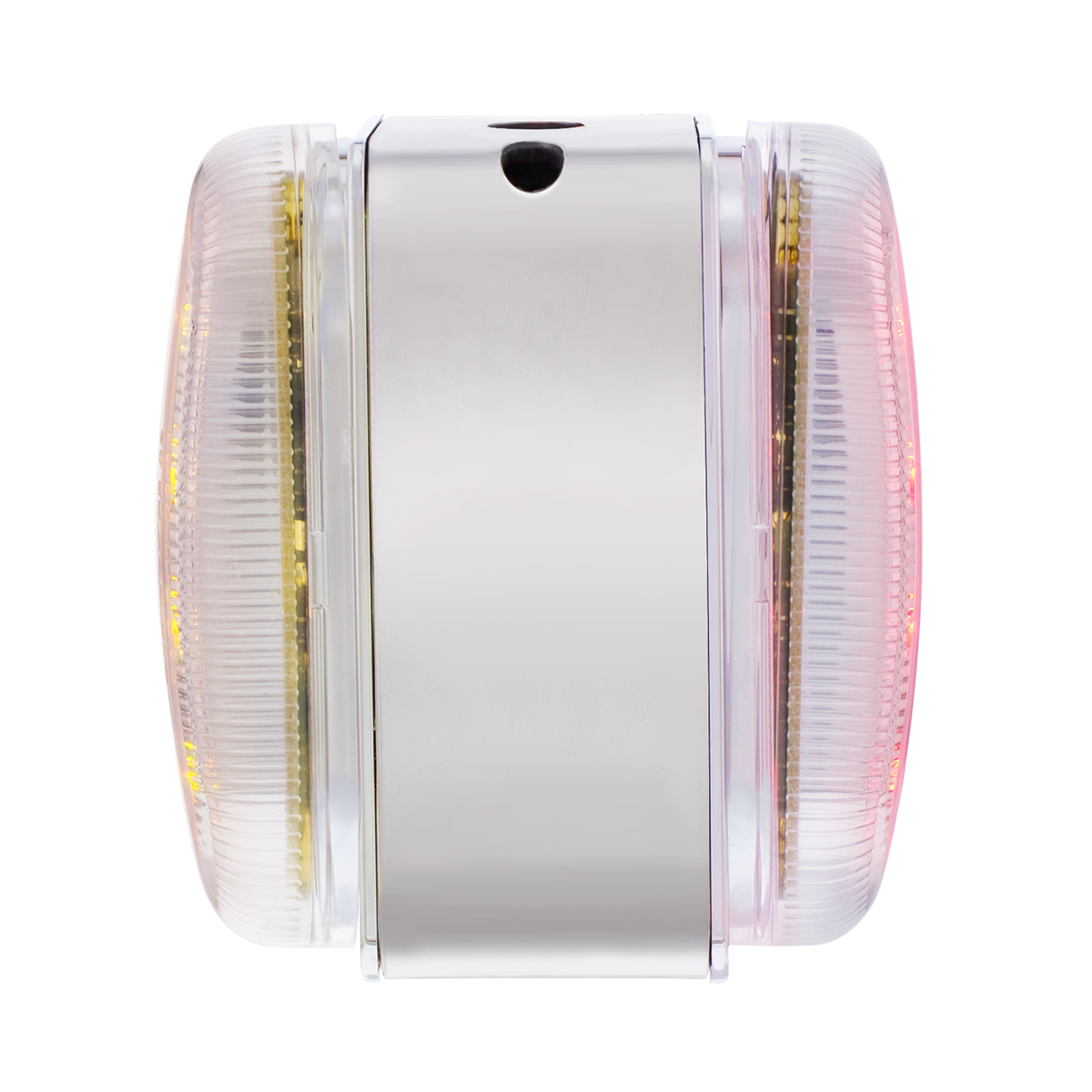 26 LED Dual Function Reflector Double Face Oval Light With SS Bracket - Amber & Red LED/Clear Lens - Thumbnail 5