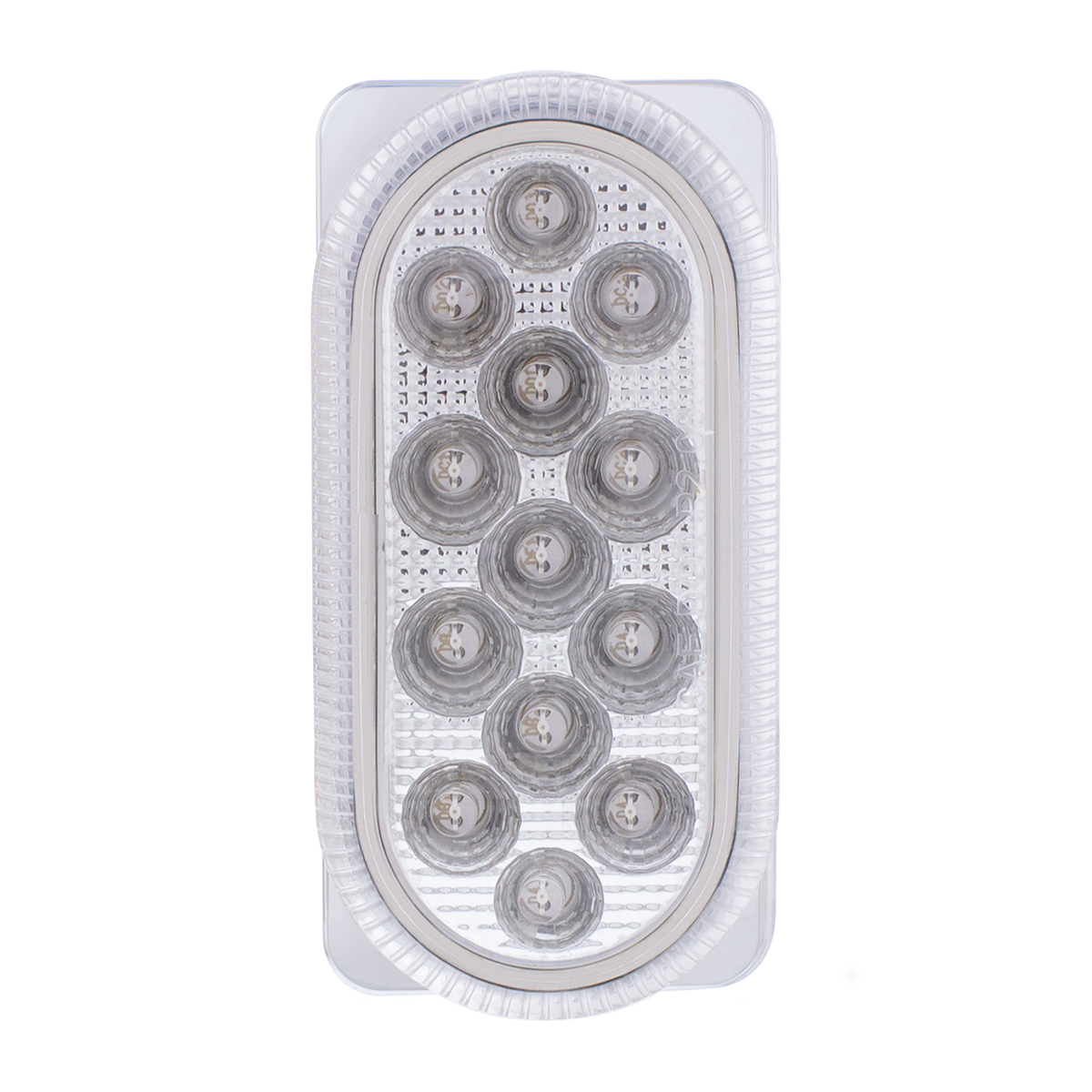 26 LED Dual Function Reflector Double Face Oval Light With SS Bracket - Amber & Red LED/Clear Lens - Thumbnail 8