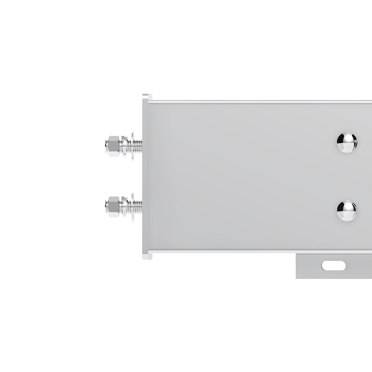 2.5" Bolt Pattern SS Spring Loaded Bar With 6X 4" 13 LED Abyss Lights & Visors - Red LED/Clear Lens (Pair) - Thumbnail 5