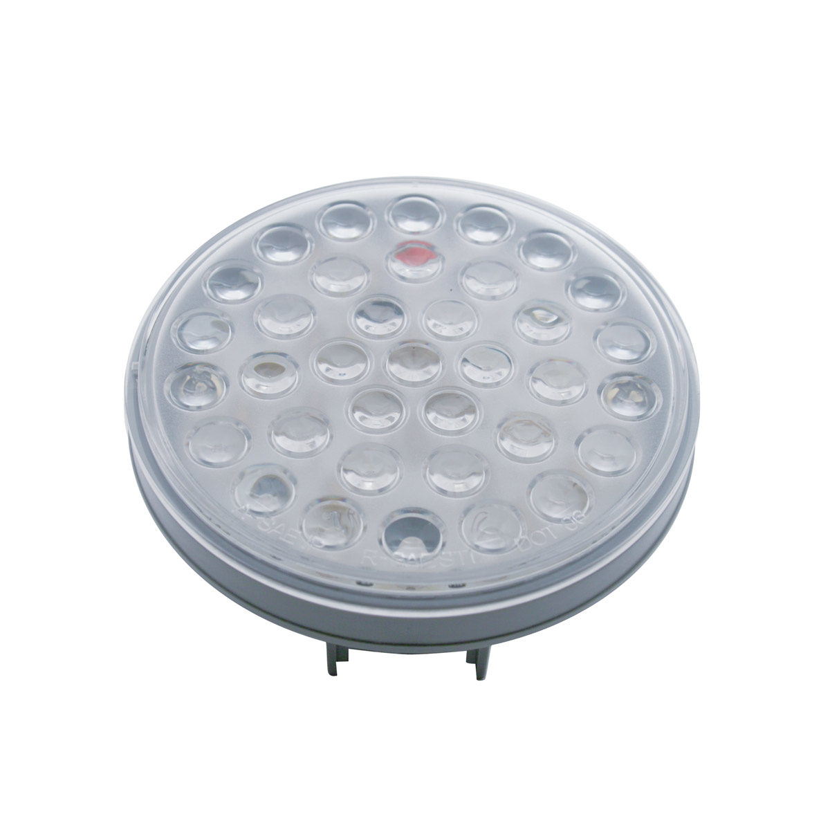 2" Bolt Pattern SS Spring Loaded Bar With 6X 36 LED 4" Lights & Visors -Red LED/Clear Lens (Pair) - Thumbnail 2