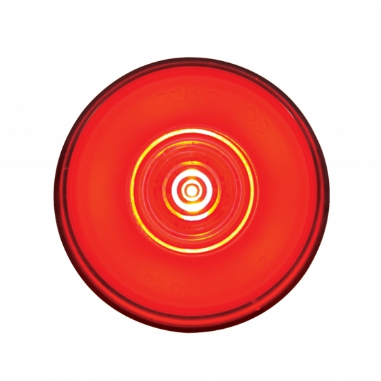 Stainless Top Mud Flap Bracket With 5X 6 LED 2" GloLight & Visors - Red LED/Red Lens (Each) - Thumbnail 3