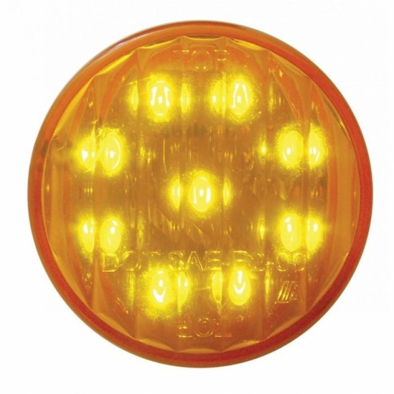 30" Heavy Duty Mud Flap Hangers With 9 LED End Cap & Grommet - Amber LED/Amber Lens (Pair) - Thumbnail 2