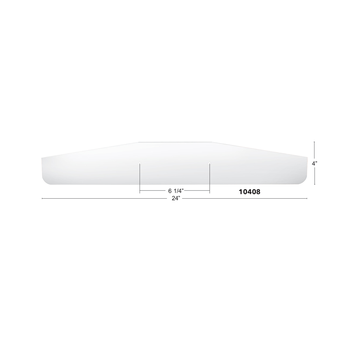 4" x 24" Chrome Bottom Mud Flap Weight With Oval Cast Skull Emblem - Thumbnail 3