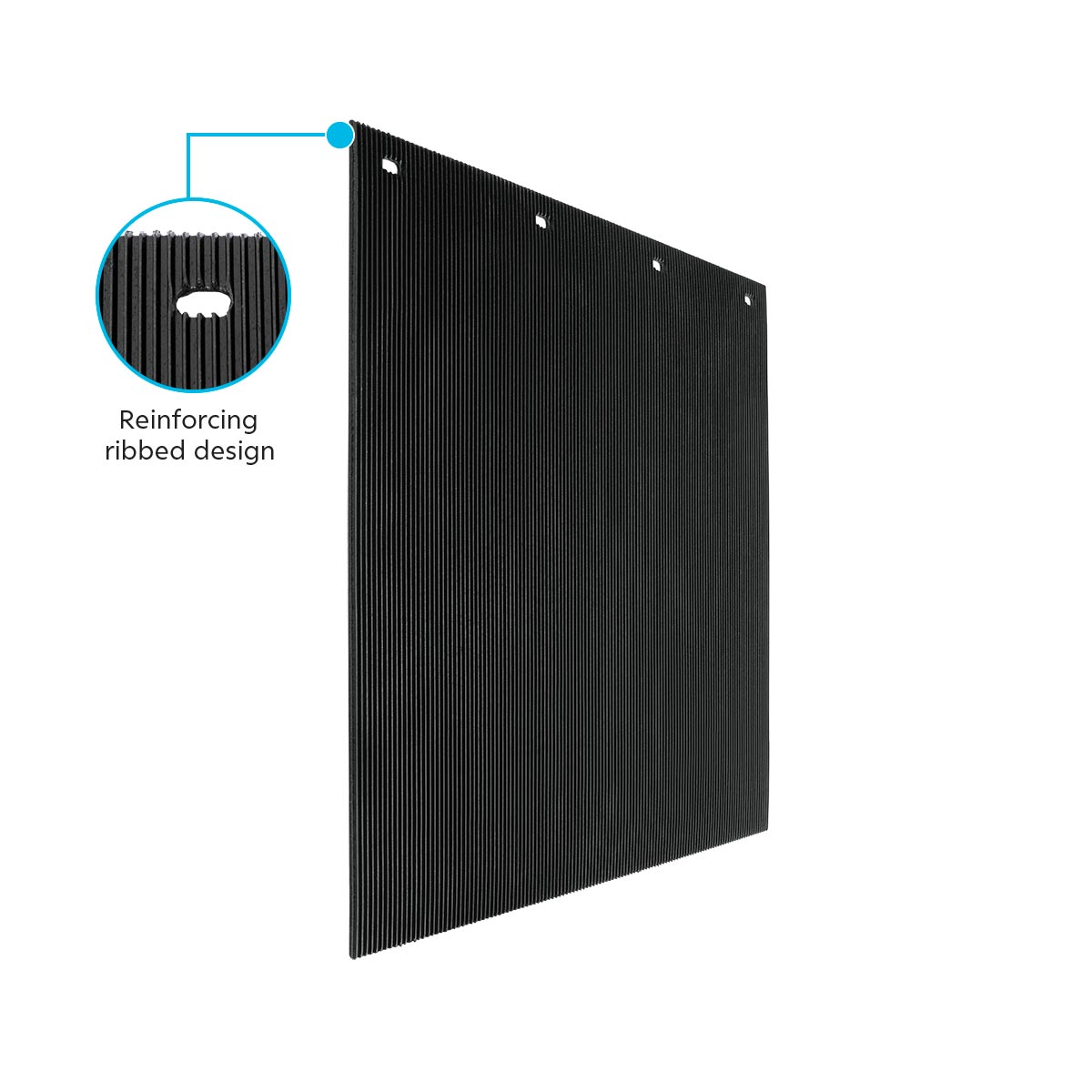 24" X 24" Black PROFLEX Mud Flap - Thumbnail 4