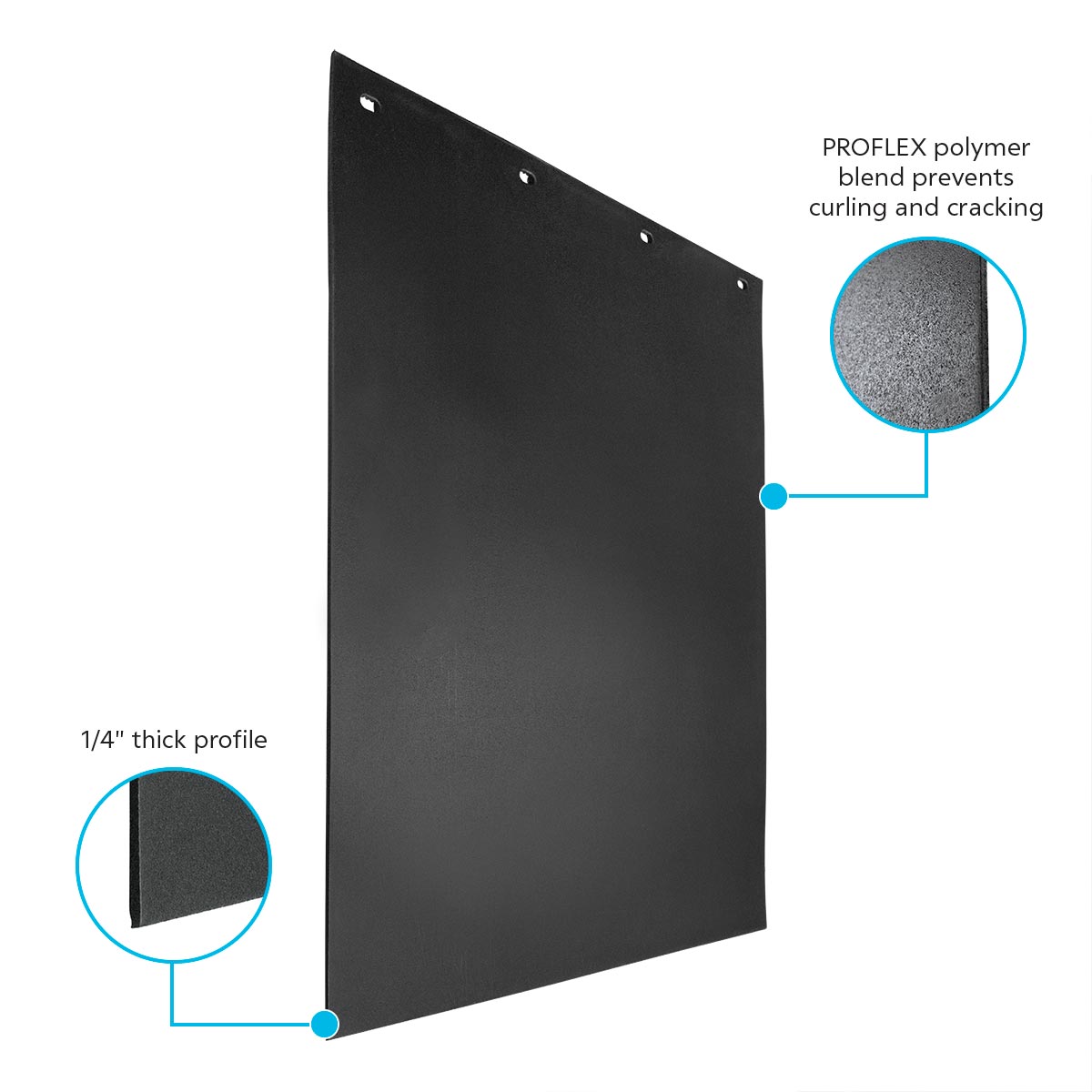 24" X 30" Black PROFLEX Mud Flap - Thumbnail 2