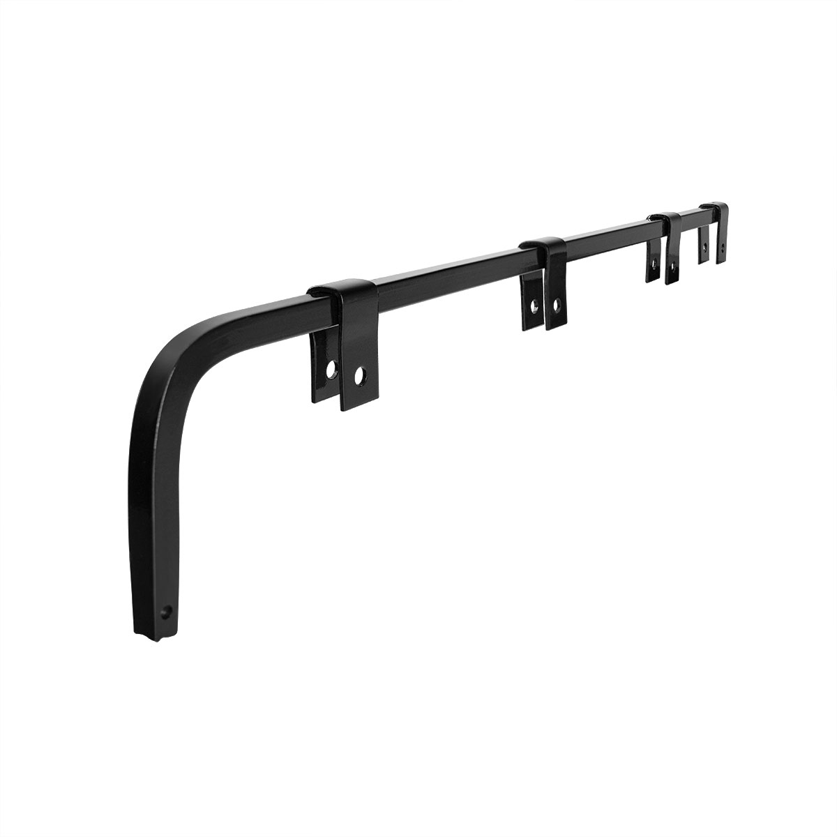 Black Straight Mud Flap Hangers With Mounting Hardware - No Coil (Pair) - Thumbnail 4