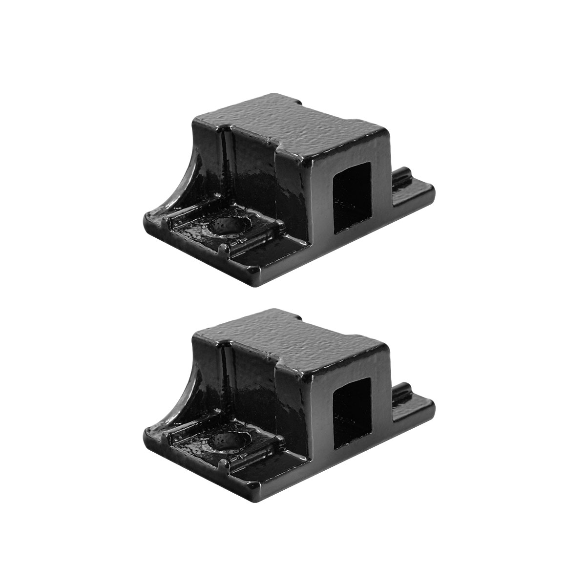 Black Straight Mud Flap Hangers With Mounting Hardware - No Coil (Pair) - Thumbnail 9