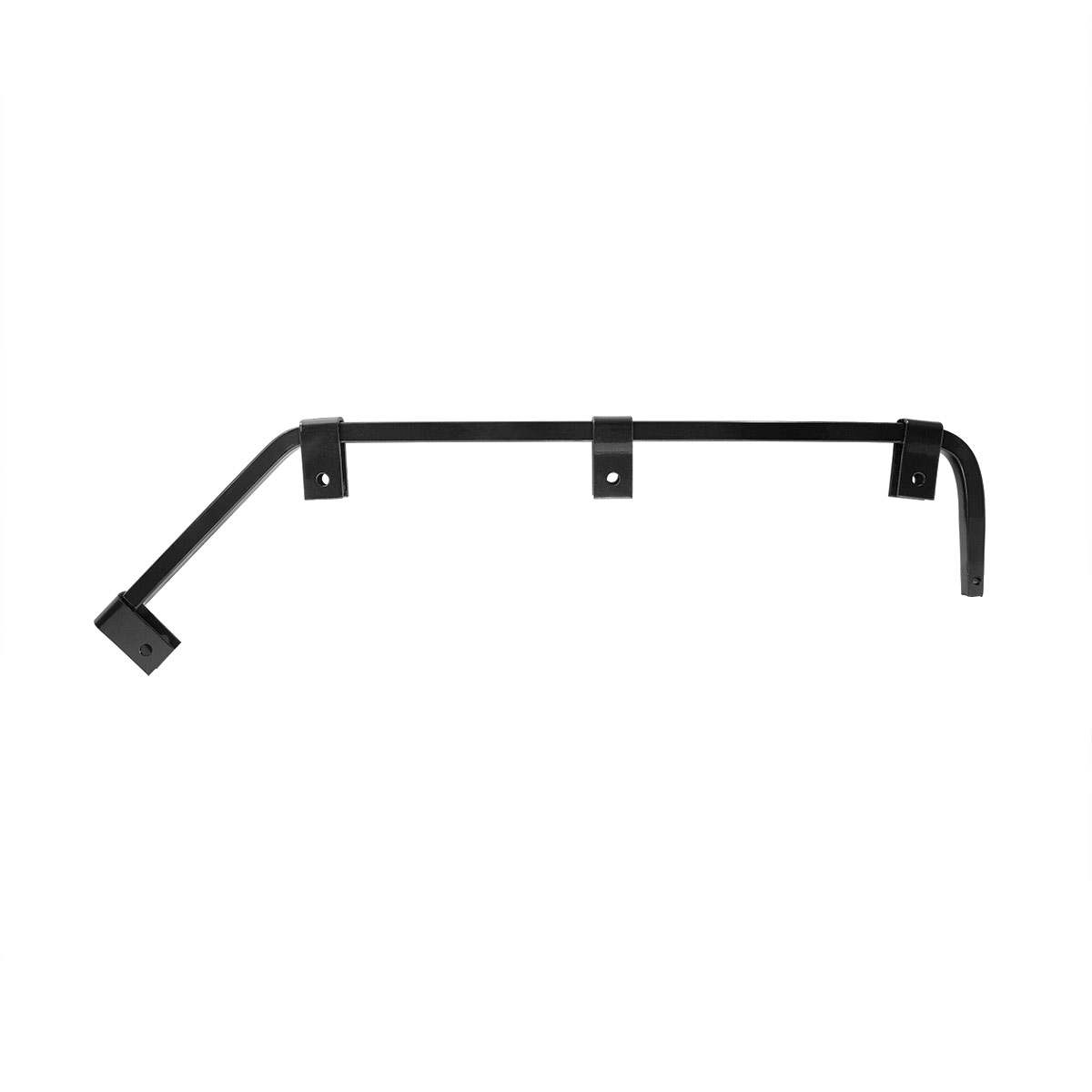 Black Angled Mud Flap Hangers With Mounting Hardware - No Coil (Pair) - Thumbnail 2