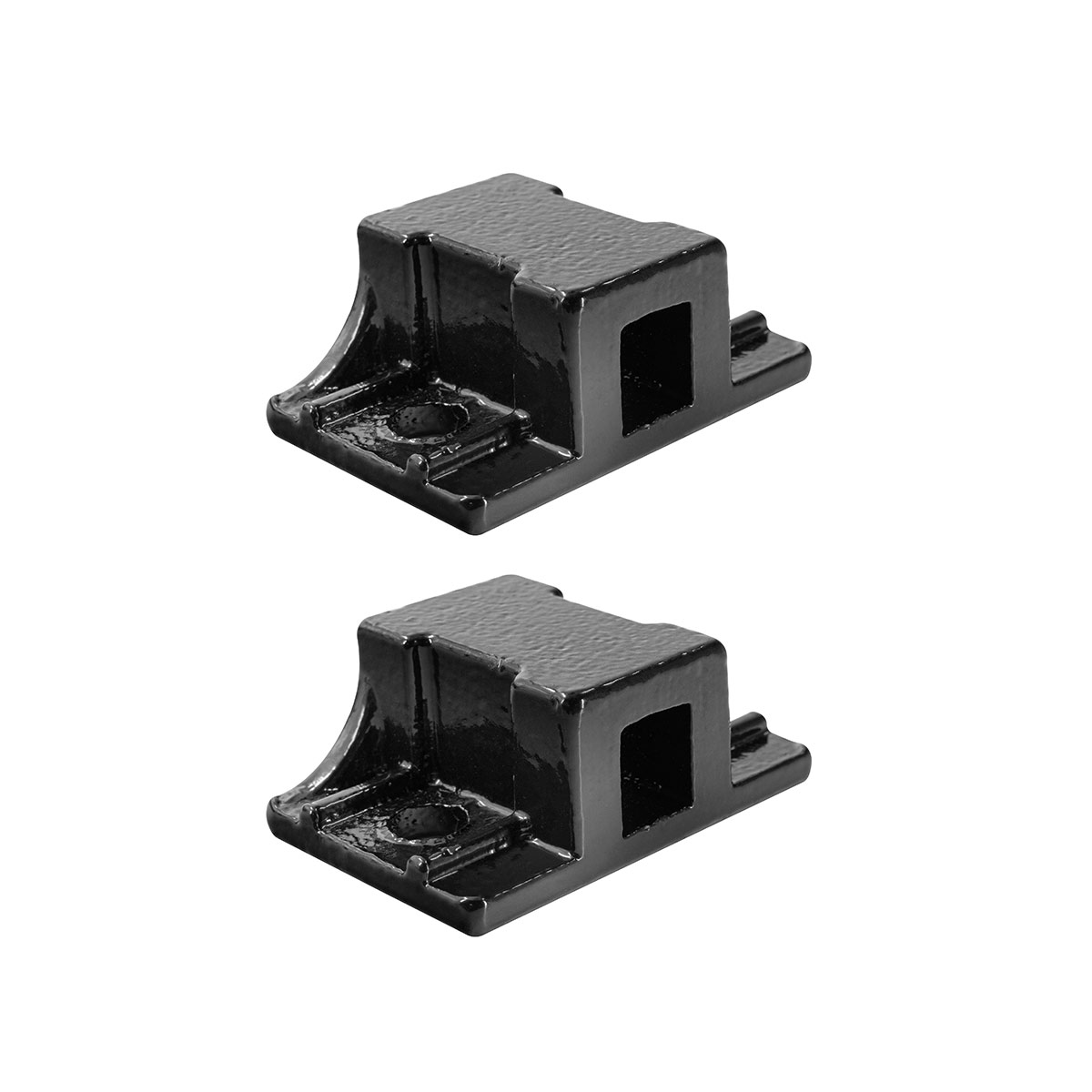 Black Angled Mud Flap Hangers With Mounting Hardware - No Coil (Pair) - Thumbnail 9