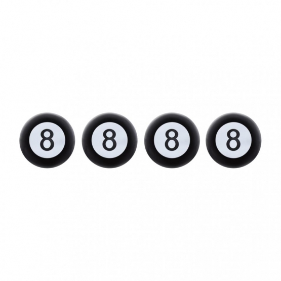 "8" Ball Tire Valve Caps (4-Pack)