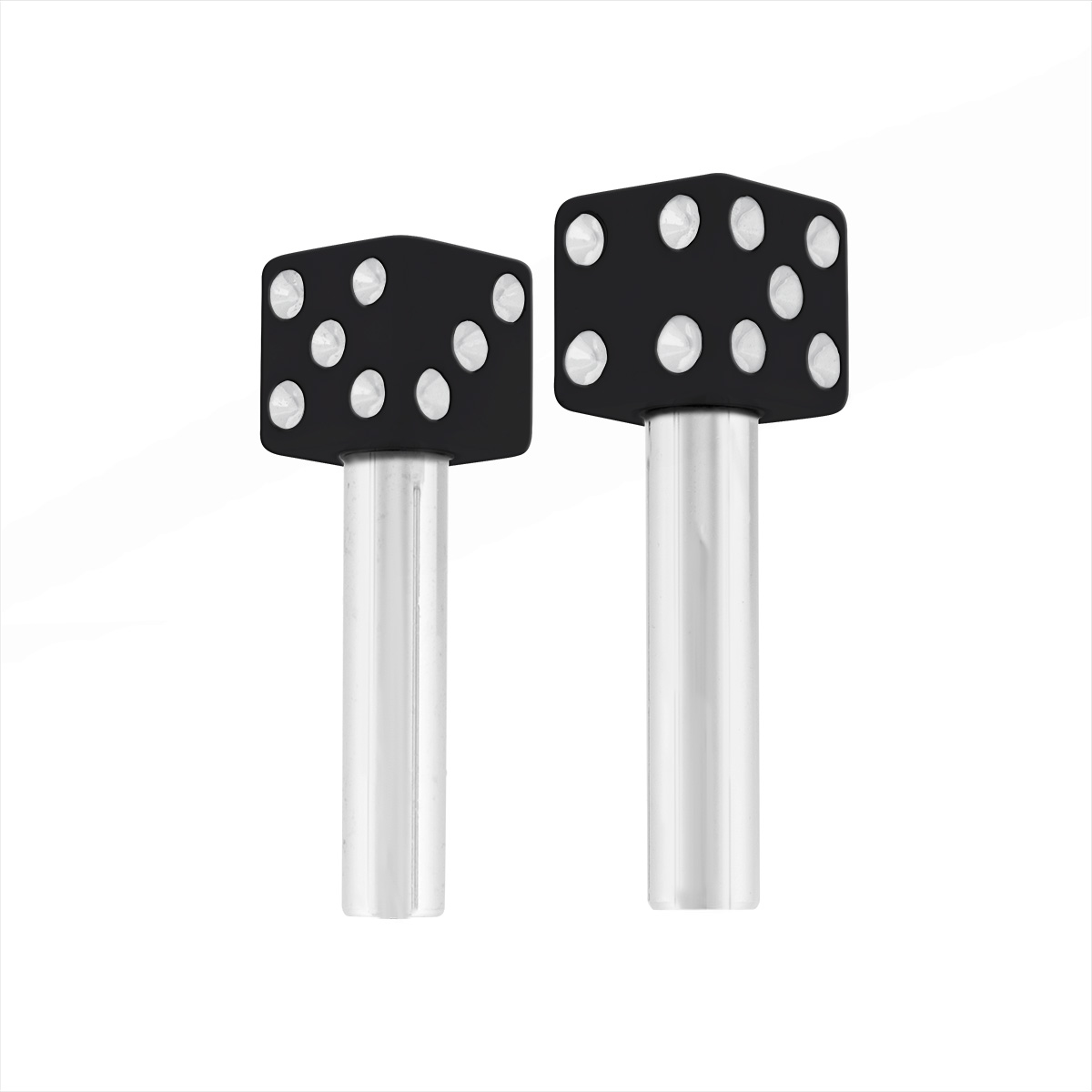 Dice Door Lock Knobs - Black (2Pc/Set) - Thumbnail 2