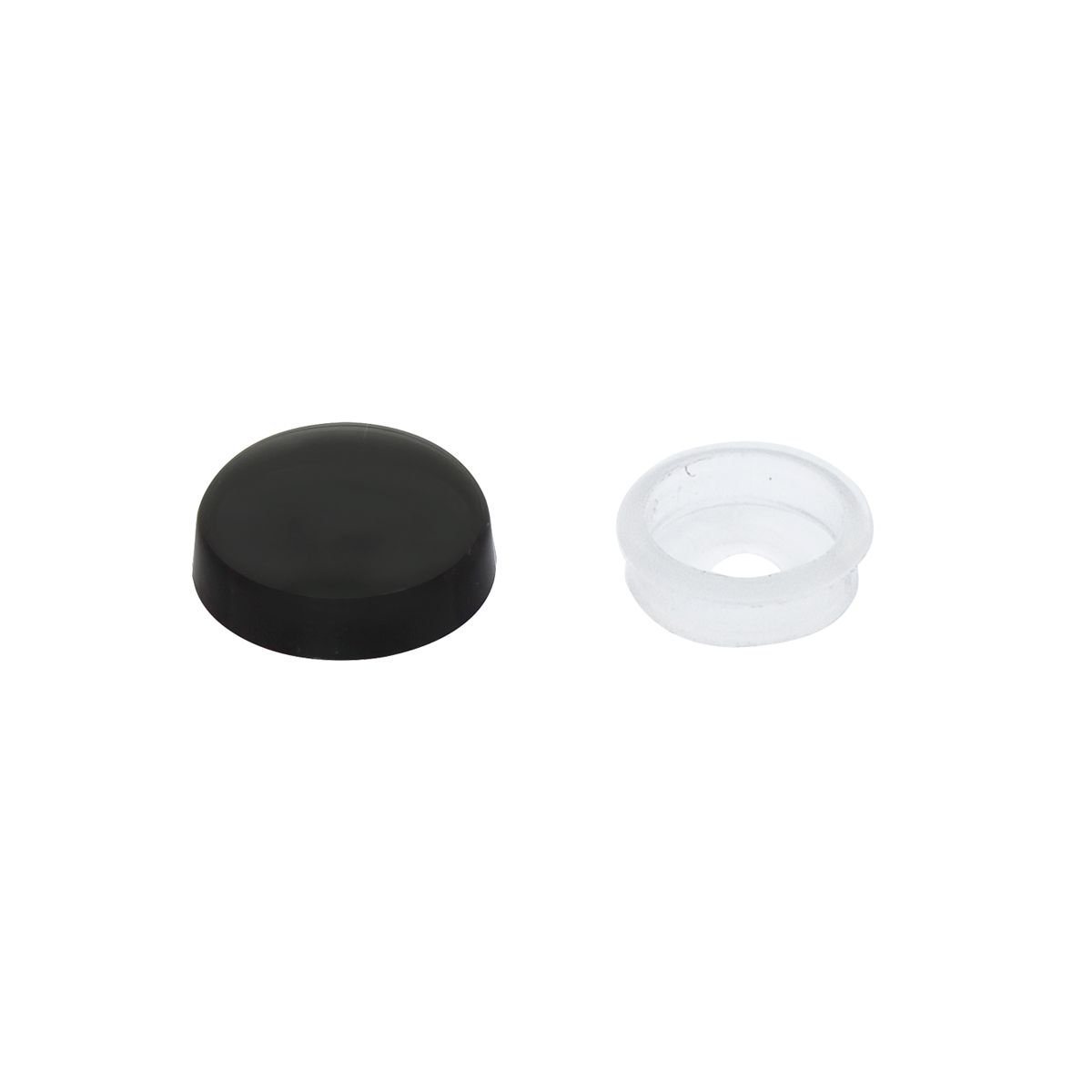 Black Plastic Snap-On Cap For #6 And #8 Screw (Bulk)