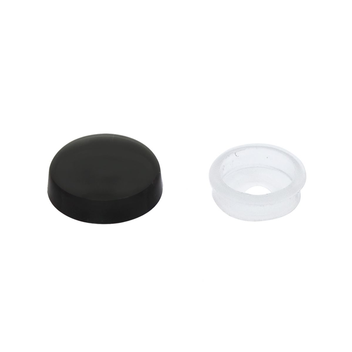 Black Plastic Snap-On Cap For #10 And #12 Screw (Bulk)