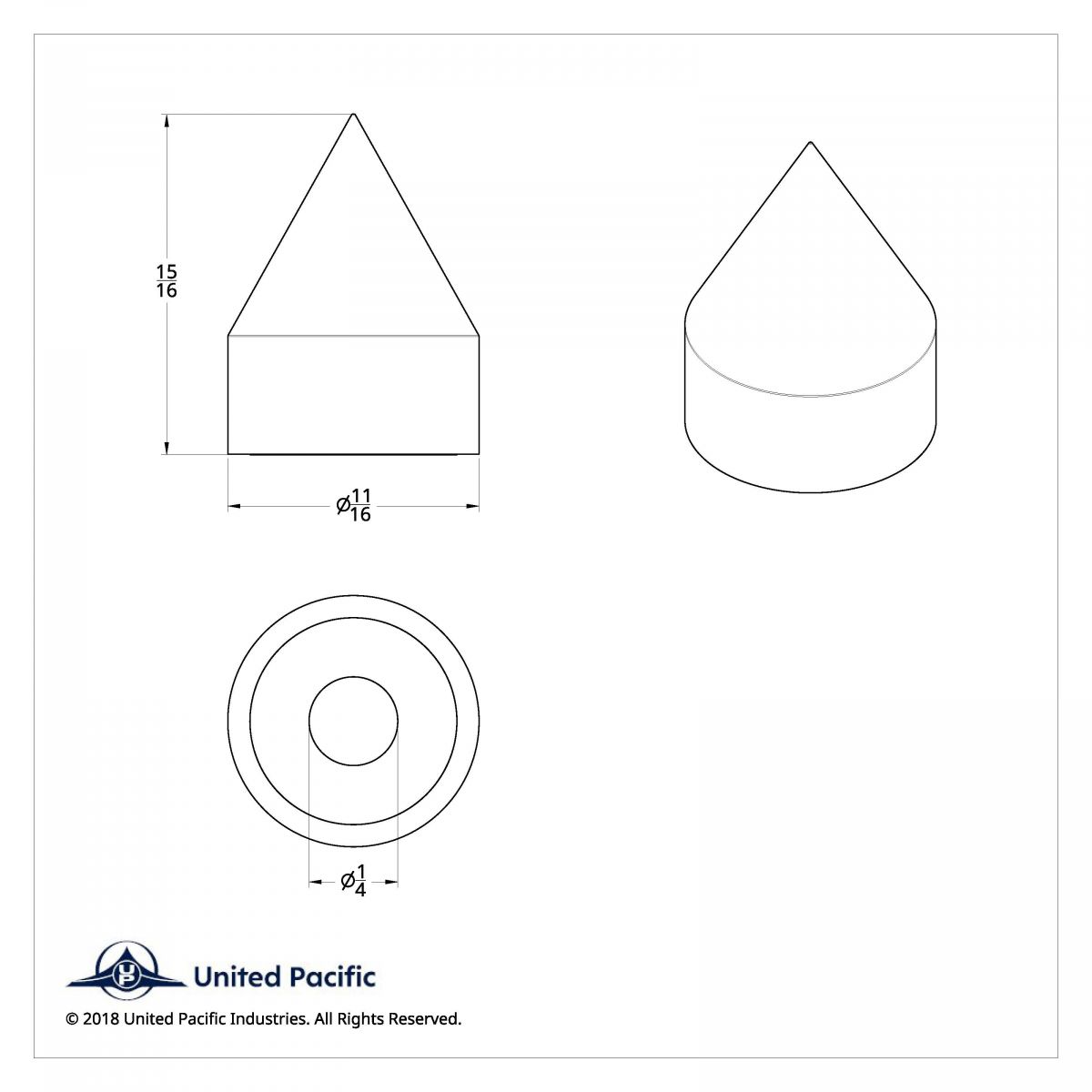 Chrome Plastic Spike Snap-On Screw Head Covers For #10 And #12 Screws (4-Pack) - Thumbnail 5