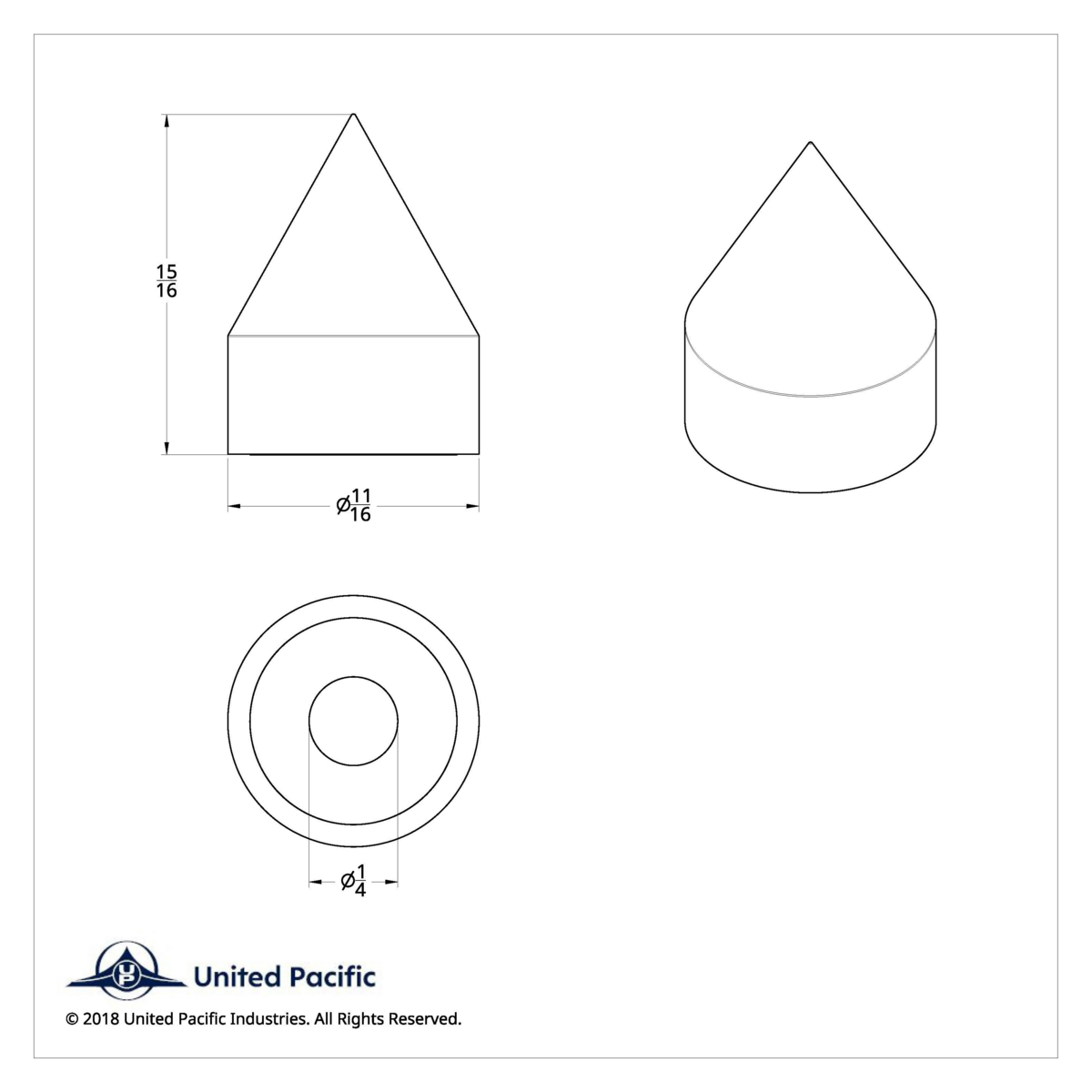 Chrome Plastic Spike Snap-On Screw Head Covers For #10 And #12 Screws (4-Pack) - Thumbnail 6