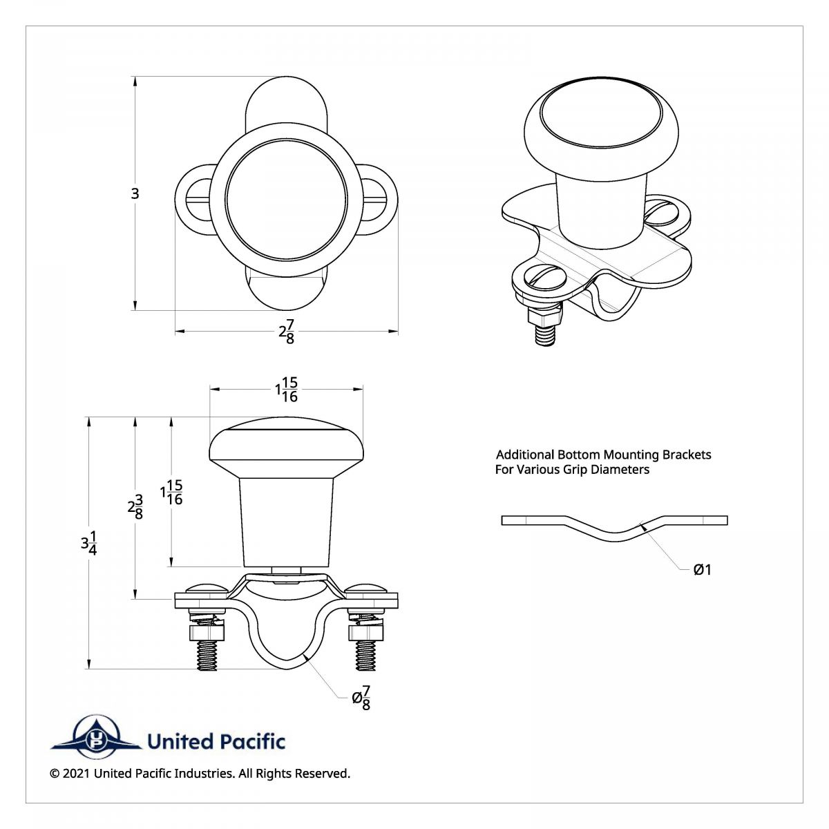 Heavy Duty Aluminum Steering Wheel Spinner - Thumbnail 7