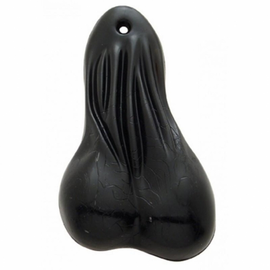 8-1/4" Tall Large Low-Hanging Rubber Balls - Black