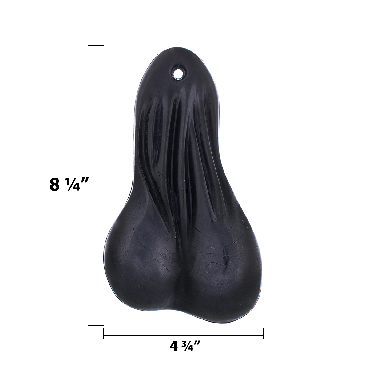 8-1/4" Tall Large Low-Hanging Rubber Balls - Black - Thumbnail 7