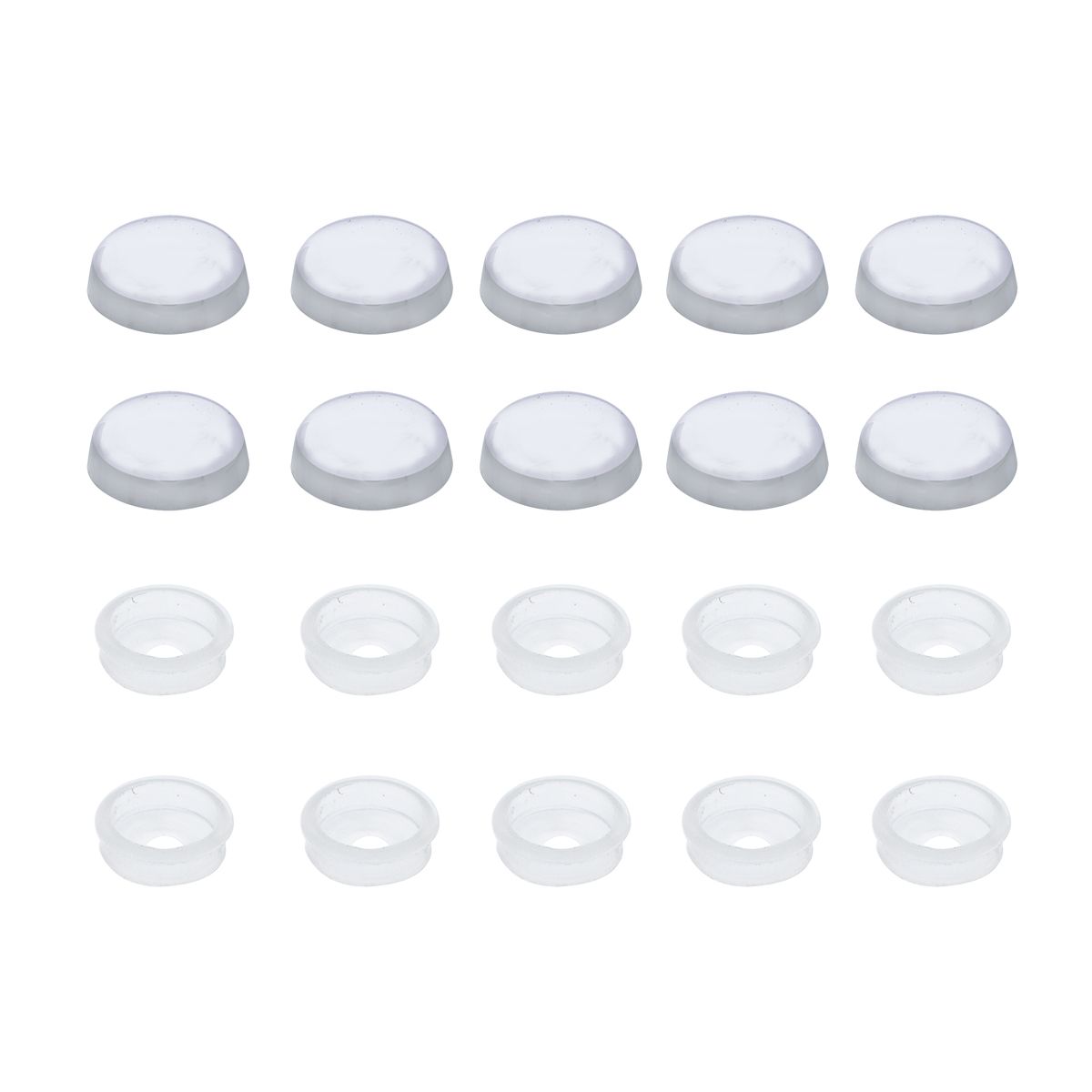 Chrome Plastic Snap-On Screw Covers For 1/4" Screw (10-Pack)