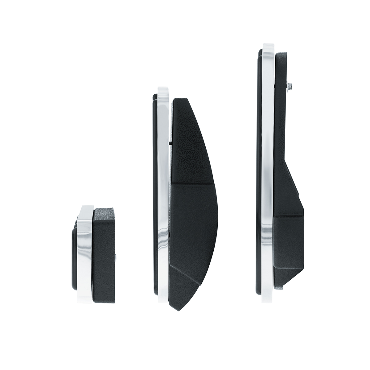 Chrome Pedal Set With Black Insert For Kenworth W900L (1990-2005), T800 (1986-2005), & T600 (1986-1993) - Thumbnail 2