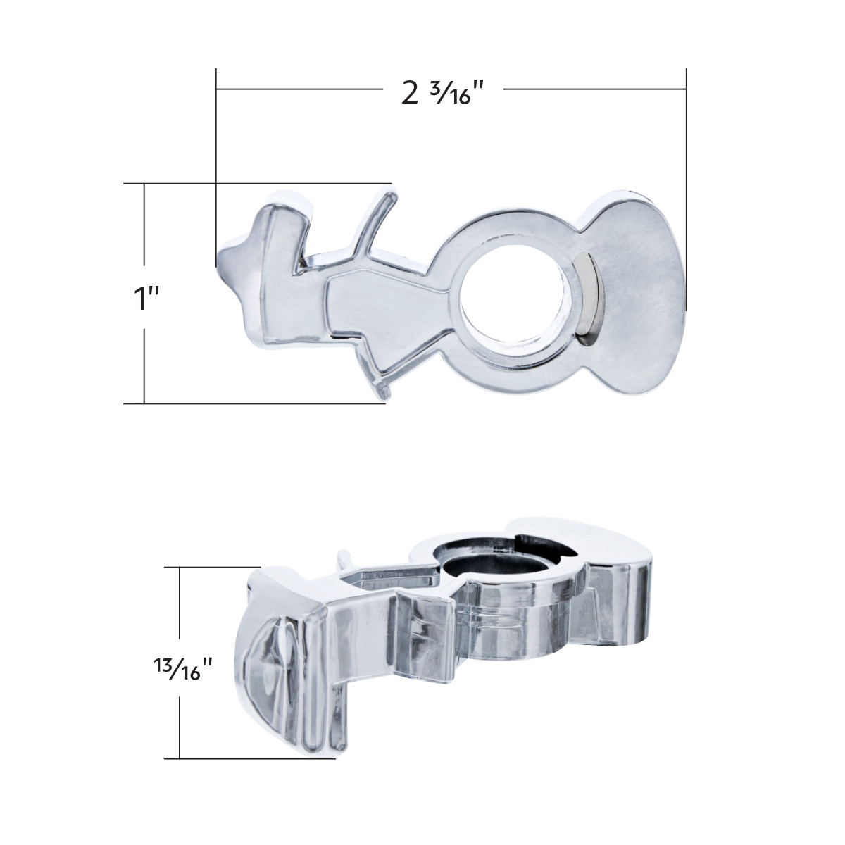 Chrome Plastic Splitter Button For Eaton Fuller 18 Speed Shifter - Thumbnail 5