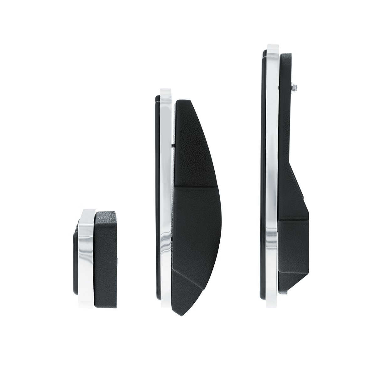 Billet Aluminum With Black Rubber Pedal Set For Kenworth - Thumbnail 2