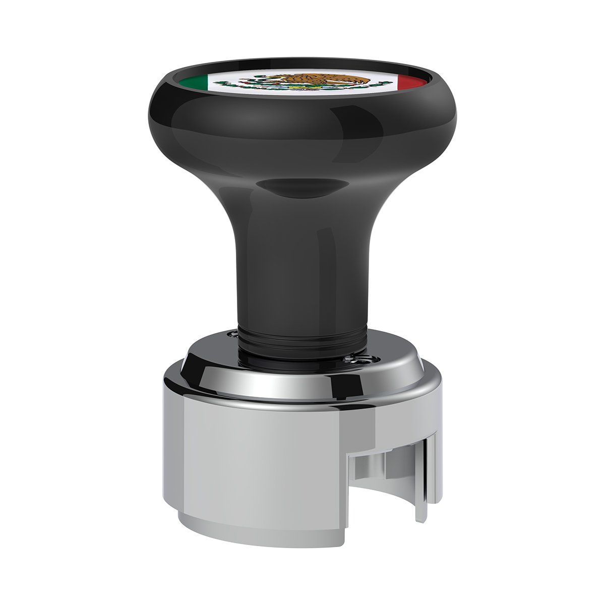 Thread-On Gearshift Knob With 13/15/18 Speed Adapter & Mexico Flag Sticker - Black - Thumbnail 2