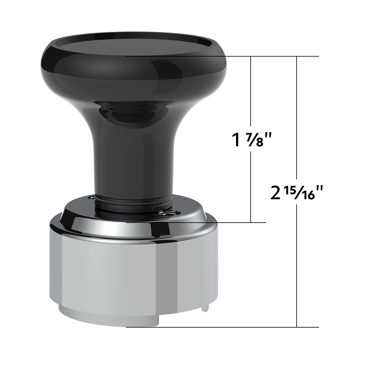 Thread-On Gearshift Knob & Adapter For Eaton Fuller Style 9/10 Shifter - Black - Thumbnail 5