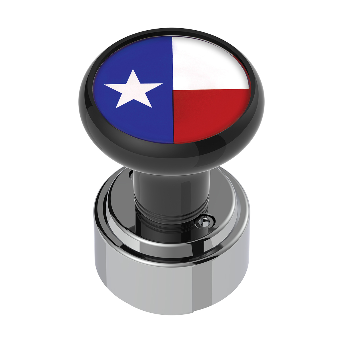 Thread-On Gearshift Knob With 9/10 Speed Adapter & Texas Flag Sticker - Black - Thumbnail 5