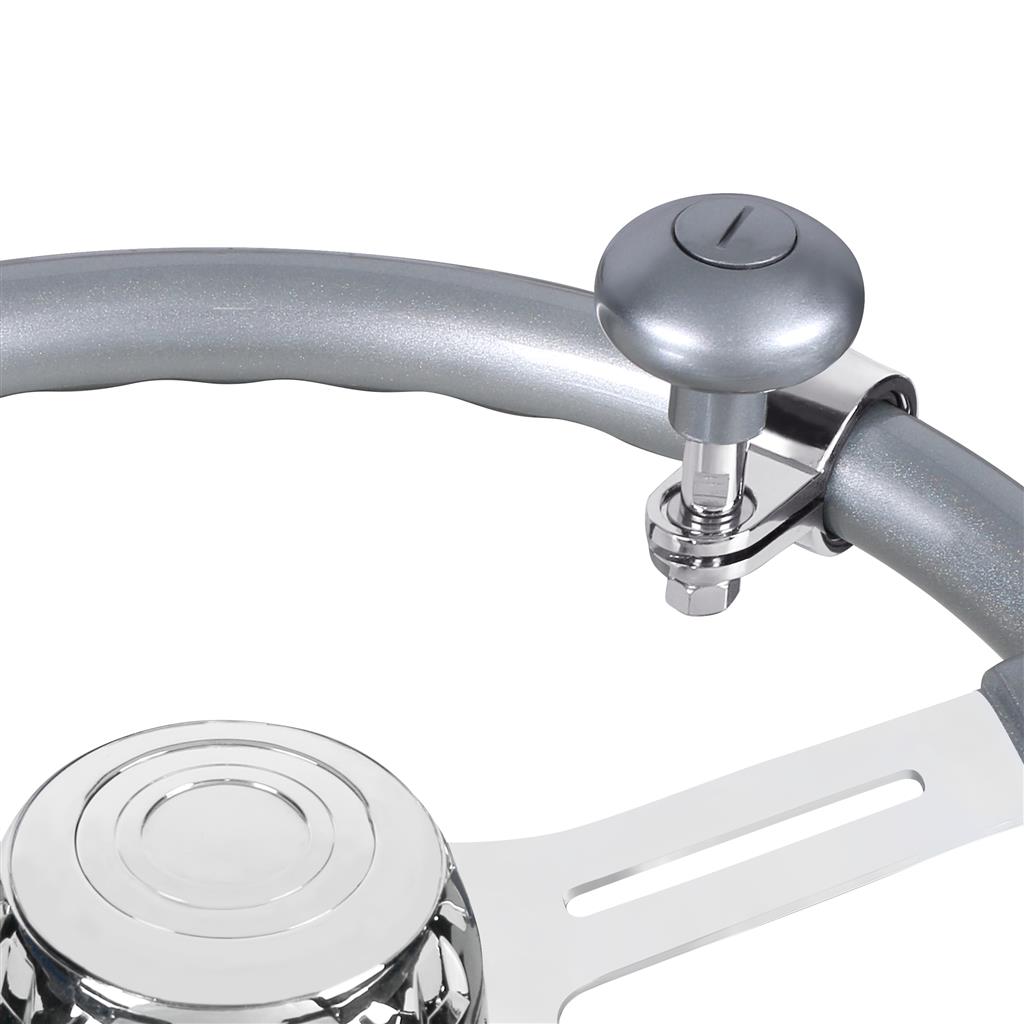 Heavy Duty Steering Wheel Spinner - Liquid Silver - Thumbnail 6